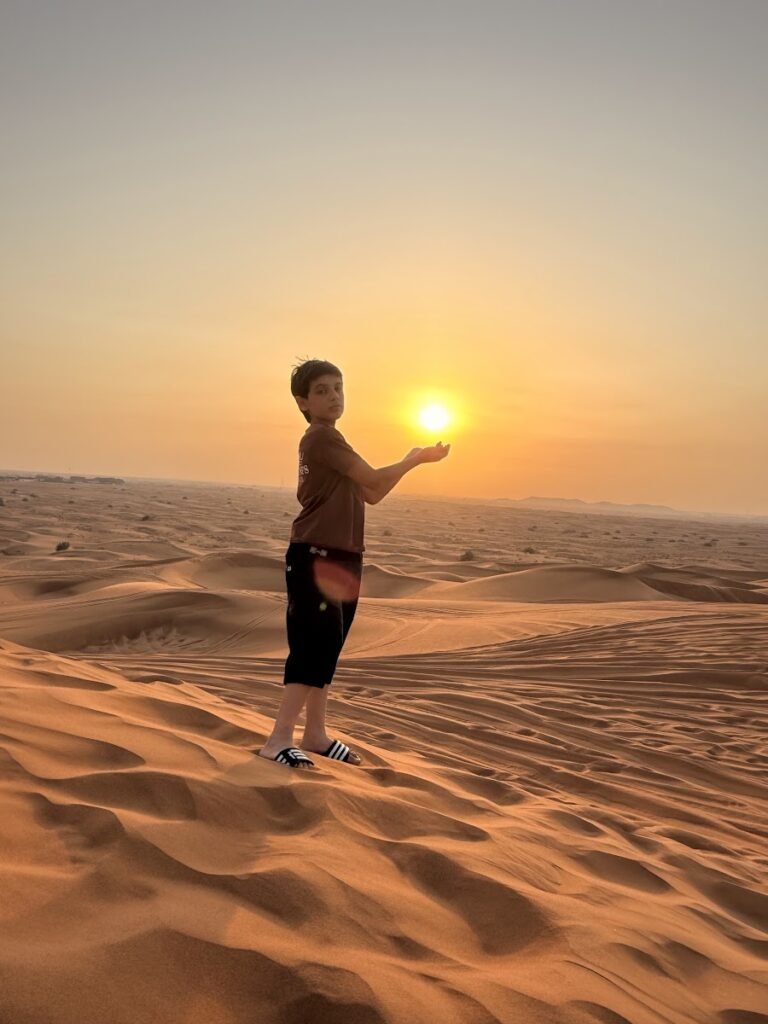 Morning desert safari in the Dubai dunes