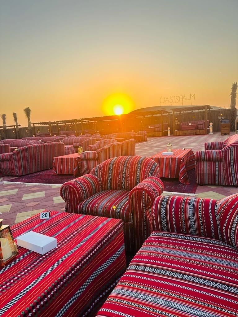 VIP dune buggy safari with upgraded camp seating in Dubai